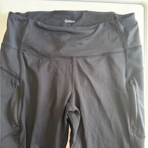 Quince Black Active Leggings